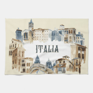 Italy Italia Tea Towel
