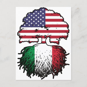 Italy Italian American USA United States America Postcard