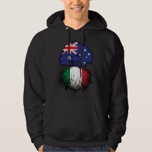 Italy Italian Australian Australia Tree Roots Flag Hoodie