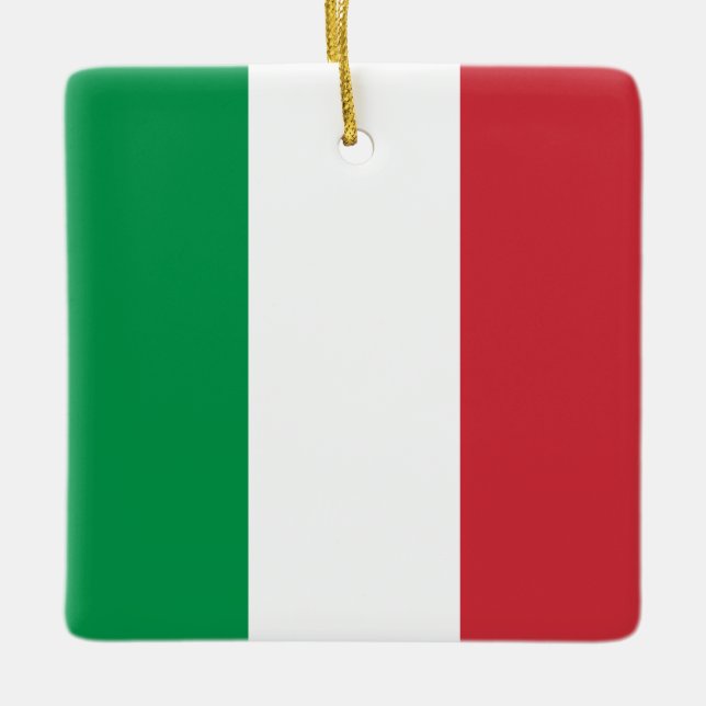 Italy (Italian) Flag  Ceramic Ornament (Front)