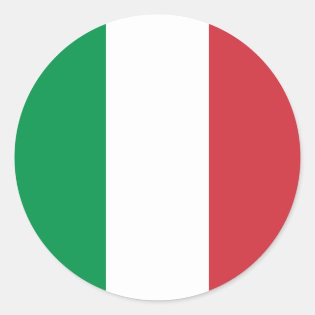 Italy (Italian) Flag Classic Round Sticker (Front)