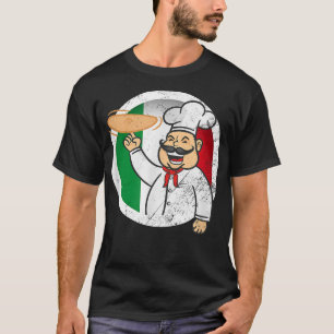Italy Italian Flag Cute Italian Chef Sous Chef Fun T-Shirt