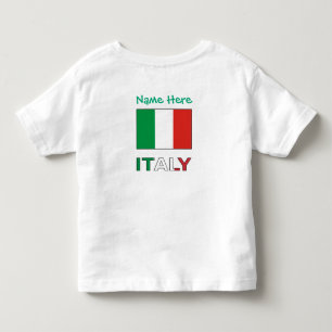 Italy Italian Flag Green Personalisation  Toddler T-Shirt