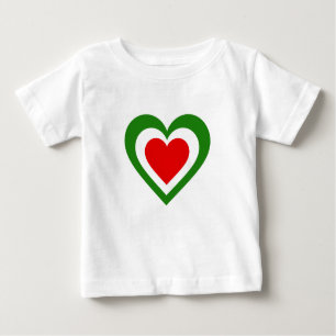 Italy/Italian flag-inspired Hearts Baby T-Shirt
