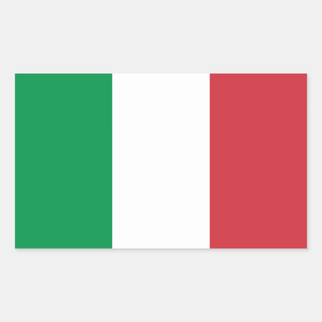Italy/Italian Flag Rectangular Sticker (Front)