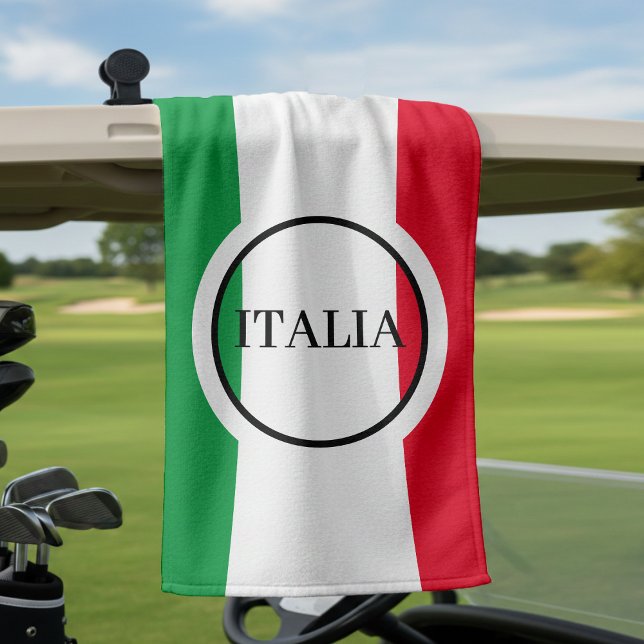 Italy Italian Flag Red White Green Italia Golf Towel (Creator Uploaded)
