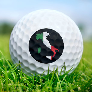 Italy Italian Flag Red White Green Italia Map Golf Balls