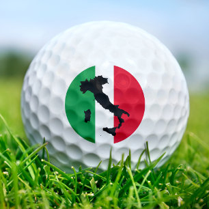 Italy Italian Flag Red White Green Italia Map Golf Balls