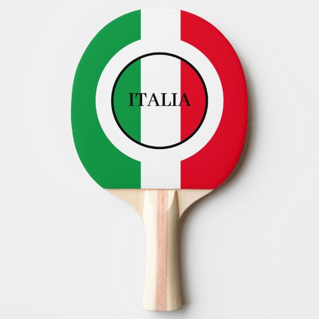 Italy Italian Flag Red White Green Italia Ping Pong Paddle (Front)