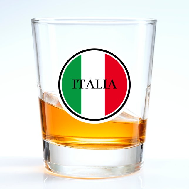 Italy Italian Flag Red White Green Italia Shot Glass (italia italy flag shot glass)
