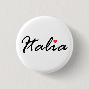Italy Italian, I love Italy  3 Cm Round Badge