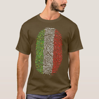 Italy Italian Italian Fingerprint Flag T-Shirt