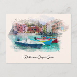 ** Italy Italian Language Art Cinque Terra AP12 Postcard