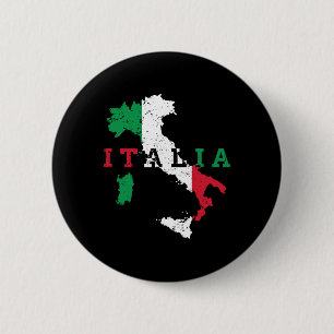 Italy Italian Map Flag Pride Gift Heritage Italia 6 Cm Round Badge
