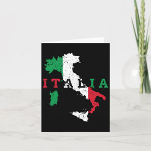 Italy Italian Map Flag Pride Gift Heritage Italia  Card