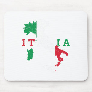 Italy Italian Map Flag Pride Gift Heritage Italia  Mouse Pad