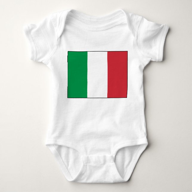 Italy – Italian National Flag Baby Bodysuit (Front)