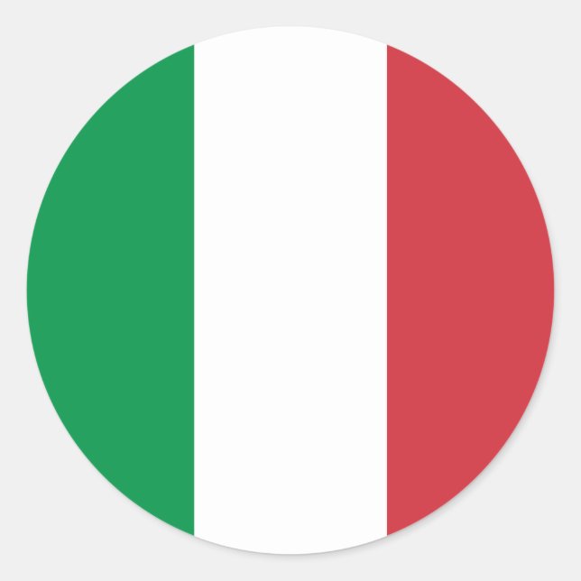 Italy – Italian National Flag Classic Round Sticker (Front)