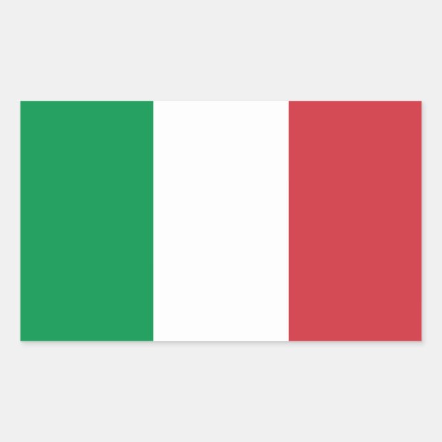 Italy – Italian National Flag Rectangular Sticker (Front)