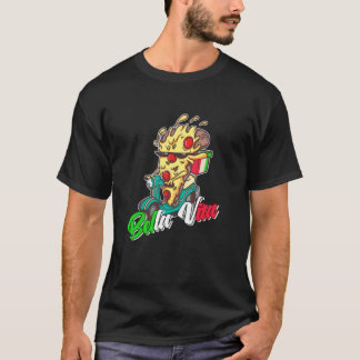 Italy La Bella Vita Pizza Piece on Scooter for Piz T-Shirt