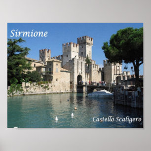Italy - Lake Garda - Sirmione - Castello Scaligero Poster
