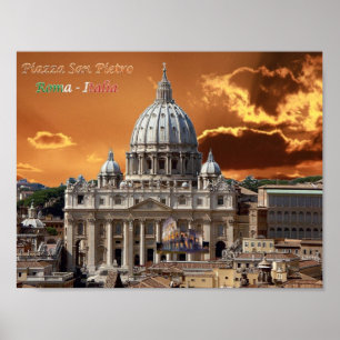 Italy - Lazio - Rome - Saint Peter - Basilica - Poster