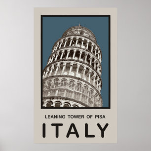 Italy Leaning Tower of Pisa Poster