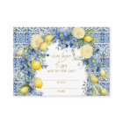 Italy Lemon Tiles How Many Kisses Game Place Card