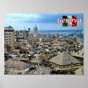Italy - Liguria - Genoa - Downtown - Poster
