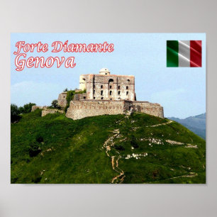 Italy - Liguria - Genoa - Forte Diamante - Poster