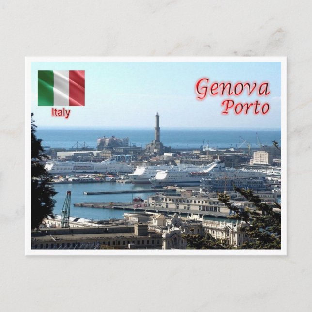 Italy - Liguria - Genoa - Harbour - Postcard (Front)