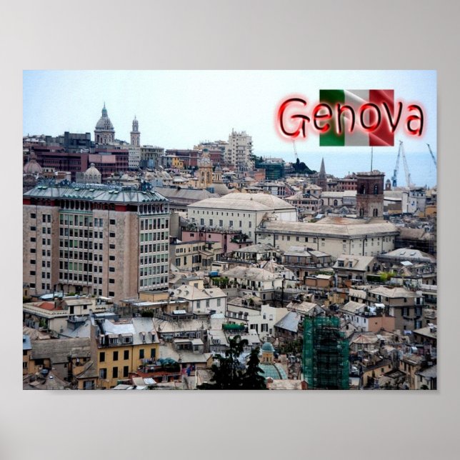 Italy - Liguria - Genova - Harbour - Poster (Front)