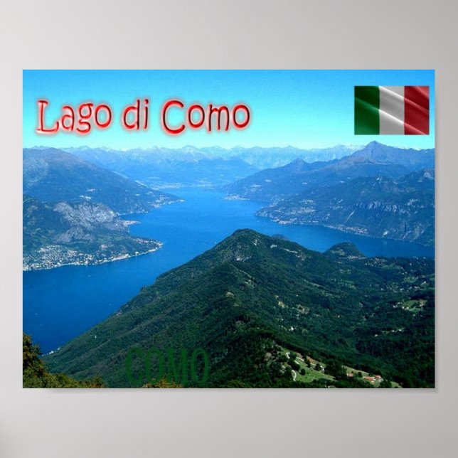 Italy - Lombardy - Como - Lake Como View - Poster (Front)