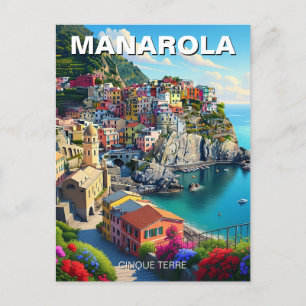 Italy Manarola Cinqua Terra Postcard