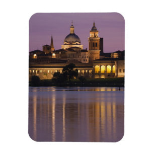 Italy, Mantua Province, Mantua. Town view and 2 Magnet