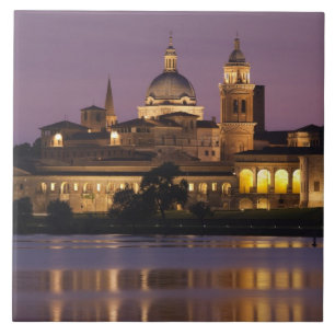 Italy, Mantua Province, Mantua. Town view and Tile
