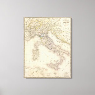 Italy Map Canvas Print