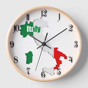Italy map clock