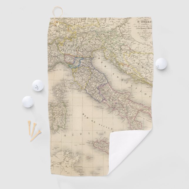 Italy Map Golf Towel (InSitu)