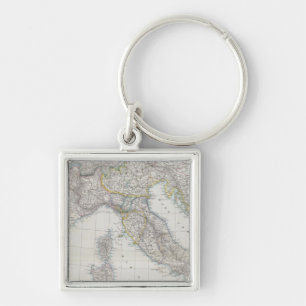 Italy map key ring