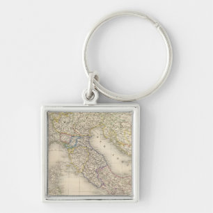 Italy Map Key Ring