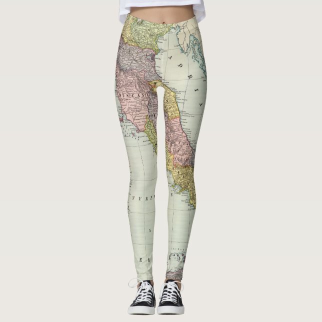 Italy Map Leggings (Front)