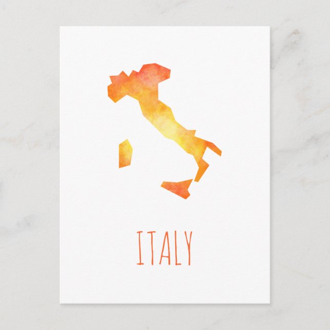 Italy Map Postcard (Front)