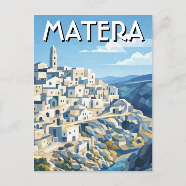 Italy Matera Travel Postcard (Front)