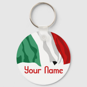 Italy- Name - FLAG Key Ring