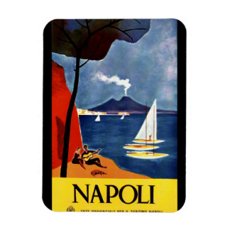 Italy Naples vintage travel poster Magnet