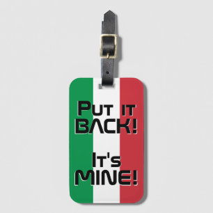 Italy National Flag Funny Patriotic Luggage Tag