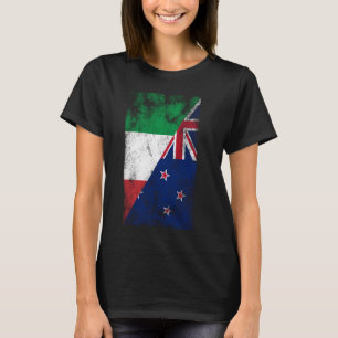 Italy New Zealand Flags - Italian Kiwi, New Zealan T-Shirt