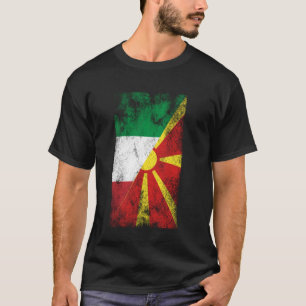 Italy North Macedonia Flags - Italian Macedonian T-Shirt