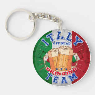 Italy Official Drinking Team. Funny beer Key Ring